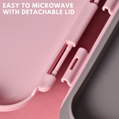 Duo Steel 2-Compartment Lunch Box – Fun, Fresh & Colorful Milo Blue Microwave safe Edition for Kids | Durable & School-Ready