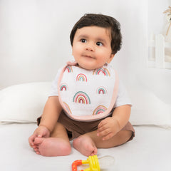 Theoni Cotton Muslin Snap Bib (Set Of 2)-Hawaiian Rainbow