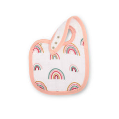 Theoni Cotton Muslin Snap Bib (Set Of 2)-Hawaiian Rainbow