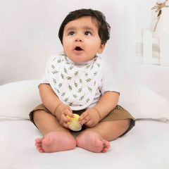 Theoni Cotton Muslin Snap Bib (Set Of 2)-Woody Tiger