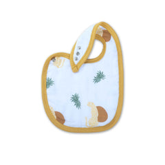 Theoni Cotton Muslin Snap Bib (Set Of 2)-Woody Tiger