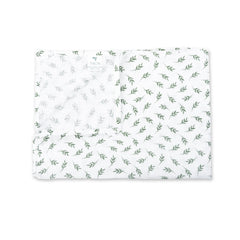Theoni 100% Cotton Muslin Swaddle-Hedge Green leaf