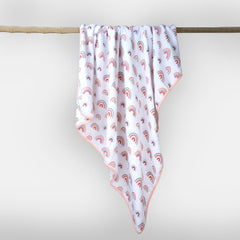 Theoni 100% Cotton Muslin Snuggle/Receiving Blanket-Hawaiian Rainbow