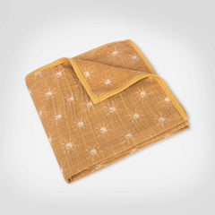 Theoni 100% Cotton Muslin Snuggle/Receiving Blanket-Santorini Sun