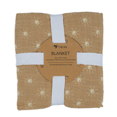 Theoni 100% Cotton Muslin Snuggle/Receiving Blanket-Santorini Sun