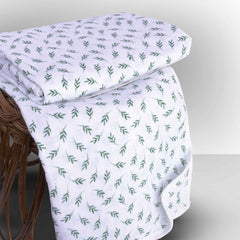 Theoni 100% Organic Cotton Snuggle/Receiving Blanket-Hedge Green Leaf