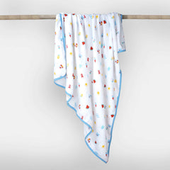 Theoni 100%  Cotton Muslin Snuggle/Receiving Blanket-Holiday Hues