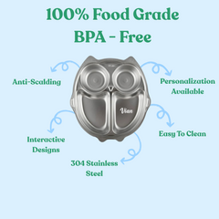 Theoni Meal Set - Owl Plate & Baby Cutlery Set