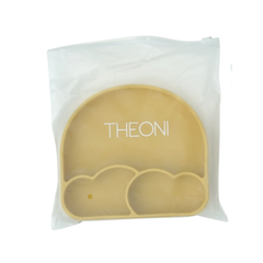 Theoni Silicone Anti Skid Baby Feeding Plate | Baby-Led Weaning | BPA-Free | Microwave & Dishwasher Safe | Mess-Free Toddler Mealtime Essential – Mango