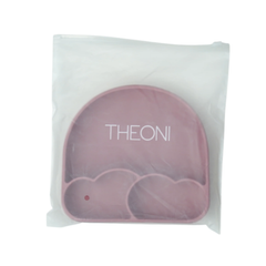 Theoni Silicone Anti Skid Baby Feeding Plate | Baby-Led Weaning | BPA-Free | Microwave & Dishwasher Safe | Mess-Free Toddler Mealtime Essential – Dark Pink