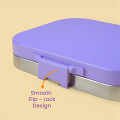 Bento Joy Leakproof Lunch Box + Insulated Water Bottle Combo - Purple