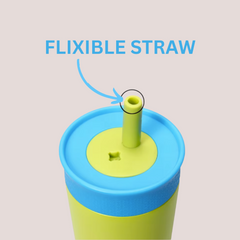 Theoni Monkey Mealtime Adventure Bundle – Blue Suction Plate, Green Insulated Tumbler & Cutlery Set