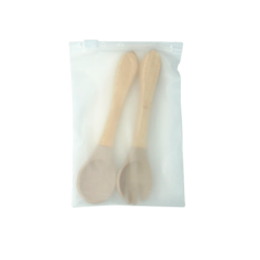 Theoni Rainbow Buddies Silicone Cutlery Set – Baby-Safe Spoon & Fork for Self-Feeding (BEIGE)