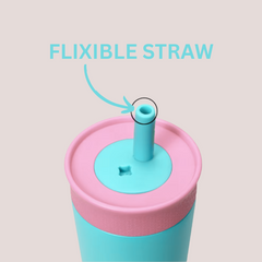 Silicone Tumbler Straw- Blue