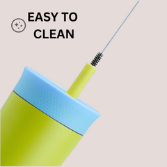 Theoni Monkey Mealtime Adventure Bundle – Blue Suction Plate, Green Insulated Tumbler & Cutlery Set