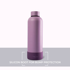 Theoni stainless Steel Double Walled Insulated Thermos Flask / Insulated Water Bottle| 24 Hours Hot & Cold |Leak Proof| Easy to Carry School And Travel Bottle - Playful Purple   (500ml)