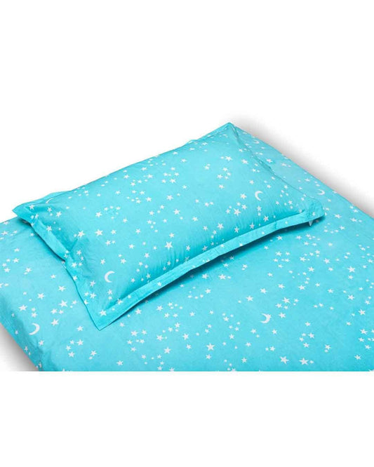 100% Organic Cotton 220-Thread Counts Flat Single Bedsheets - Starry Nights