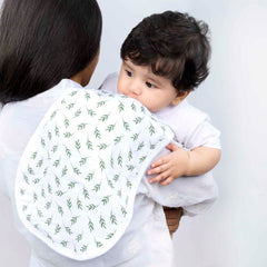 Hedge_green_cloth_burpy_bib_baby