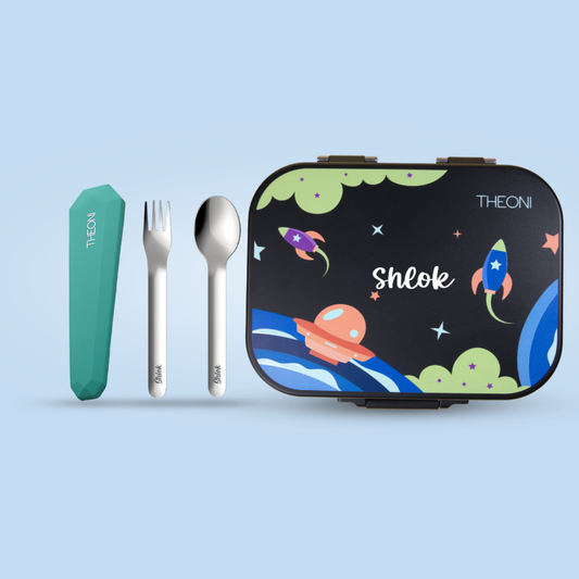 Bento Joy Leakproof Lunch Box + On-the-Go Cutlery Set Combo- Milo