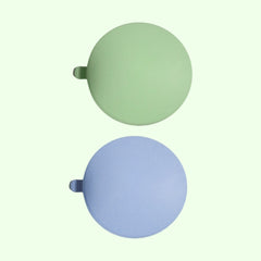 Theoni Stainless Steel Snack Cups with Removable Silicone Food Catcher & Travel Lid – Spill-Proof, Toddler-Friendly, Dishwasher Safe- Blue & Green