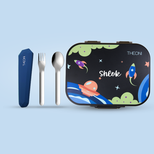 Bento Joy Leakproof Lunch Box + On-the-Go Cutlery Set Combo- Milo
