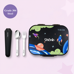 Bento Joy Leakproof Lunch Box + On-the-Go Cutlery Set Combo- Combo Color