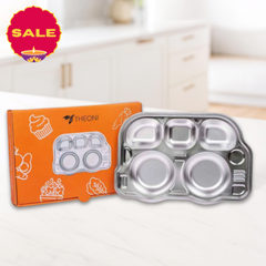 Theoni Stainless Steel Bus Shape Kids Plate / Non Suction Plate / Dinner Dish -Personalization Available