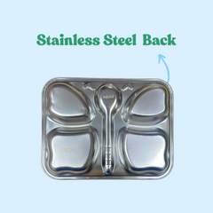Theoni Stainless Steel Butterfly Shape Kids Plate / Non Suction Plate / Dinner Dish -Personalization Available