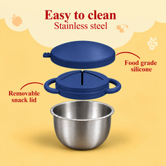 Theoni Stainless Steel Snack Cups - Blue & Dark blue