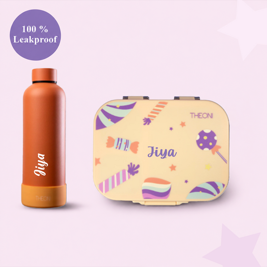 Bento Joy Leakproof Lunch Box + Insulated Water Bottle Combo - Combo Color