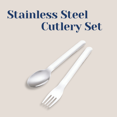 Theoni On-the-Go Stainless Steel Cutlery Set for Kids – BPA-Free, Dishwasher Safe Travel Spoon & Fork with Silicone Case – Navy Blue