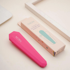 Theoni On-the-Go Stainless Steel Cutlery Set for Kids – BPA-Free, Dishwasher Safe Travel Spoon & Fork with Silicone Case – Pink