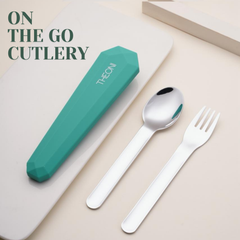 Theoni Monkey Mealtime Fun Bundle – Yellow Suction Plate, Insulated Tumbler & Toddler Cutlery Set