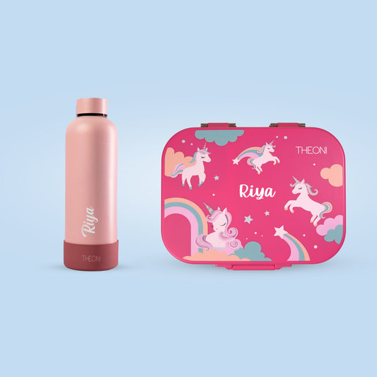 Bento Joy Leakproof Lunch Box + Insulated Water Bottle Combo - Winx