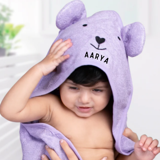 THEONI Bamboo Hooded Baby Towel - Lilac