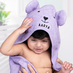 THEONI Bamboo Hooded Baby Towel - Lilac