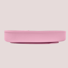 Theoni Silicone Anti Skid Baby Feeding Plate | Baby-Led Weaning | BPA-Free | Microwave & Dishwasher Safe | Mess-Free Toddler Mealtime Essential – Dark Pink