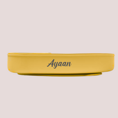 Theoni Silicone Anti Skid Baby Feeding Set with Plate, Spoon & Fork | Baby-Led Weaning | BPA-Free | Microwave & Dishwasher Safe | Mess-Free Toddler Mealtime Essential – Mango