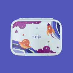 Duo Steel 2-Compartment Lunch Box – Fun, Fresh & Colorful Milo Blue Microwave safe Edition for Kids | Durable & School-Ready