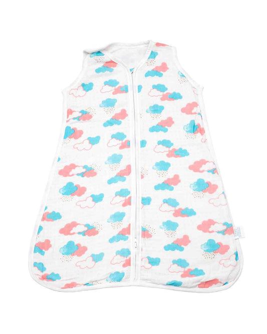Theoni 100% organic cotton muslin Baby Sleeping Bag - Miami Skies