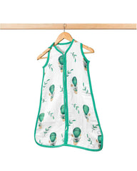 Theoni 100% organic cotton muslin Baby Sleeping Bag - Cappadocia Dreams Green