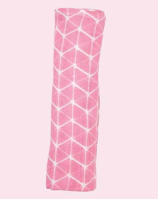 Theoni 100% organic cotton muslin swaddle-Aztec Pink
