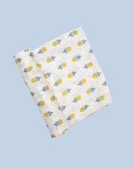 Theoni 100% organic cotton muslin swaddle-Popsicle Fun Blue