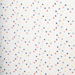 Theoni Triangle Confetti Fitted Crib Sheet - 100% Organic Cotton Muslin Cot Sheet, Super Soft, Breathable, Smooth, Absorbent, Twill Fabric For Infants, Newborns, Babies & Toddlers