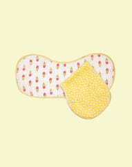 Theoni Organic Muslin 3 Layers Burpy Bib(Set of 2) - Popsicle Fun Pink