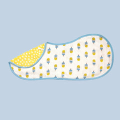 Theoni Organic Muslin 3 Layers Burpy Bib - Popsicle Fun Blue