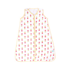 Theoni 100% organic cotton muslin Baby Sleeping Bag - Popsicle Fun Pink