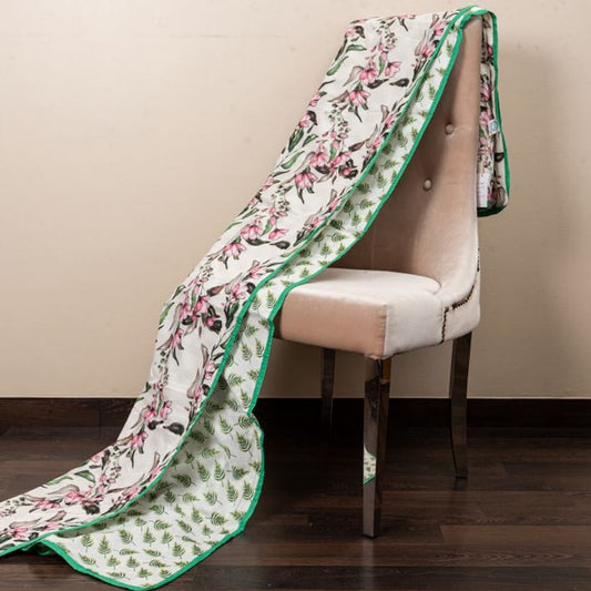 Theoni organic cotton mal Dohars Receving dohar - Kyoto Garden