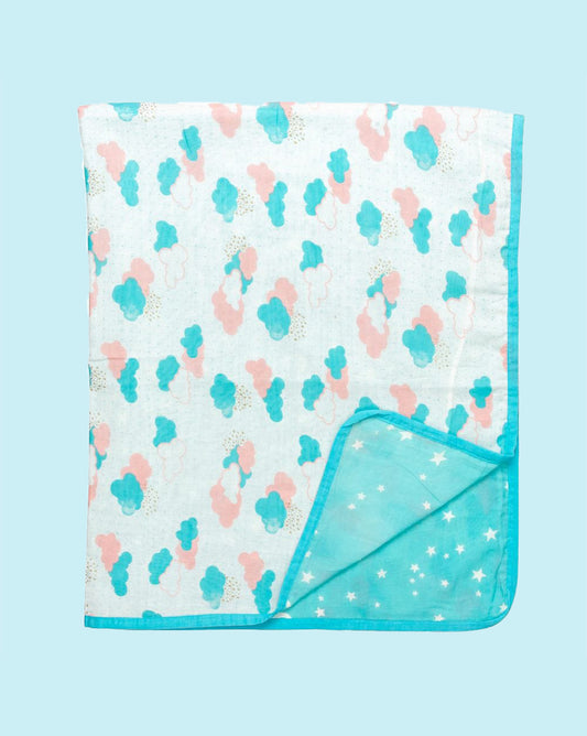 Theoni Organic Cotton Mal Dohar Receiving Blankets - Miami Skies