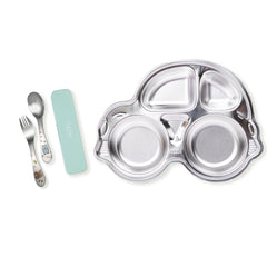 Theoni Tiny Tummies Meal Set - Car Plate & Cutlery Set